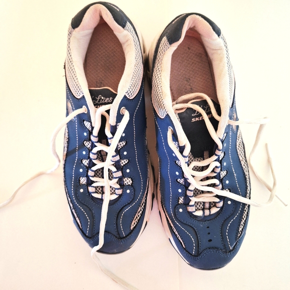 Skechers D' Lites Women's Blue and Pink Athletic Shoes Size 9 - Picture 6 of 9